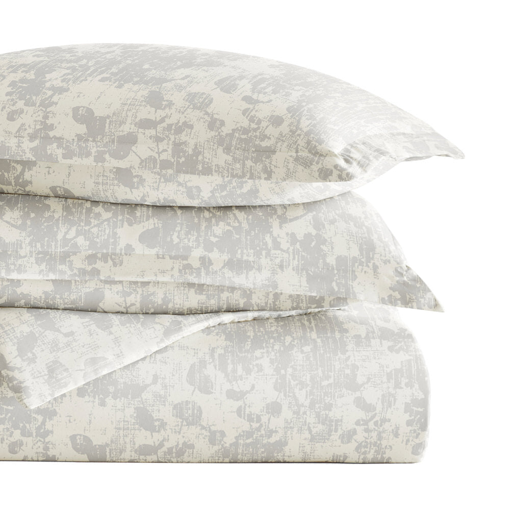 Weathered Floral Pattern 3-Piece Duvet Cover Set