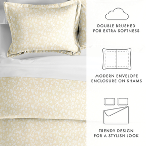 Wheatfield Pattern 3-Piece Duvet Cover Set