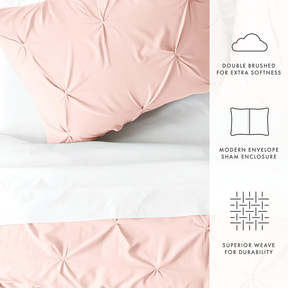 Pinch-Pleat 3-Piece Duvet Cover Set