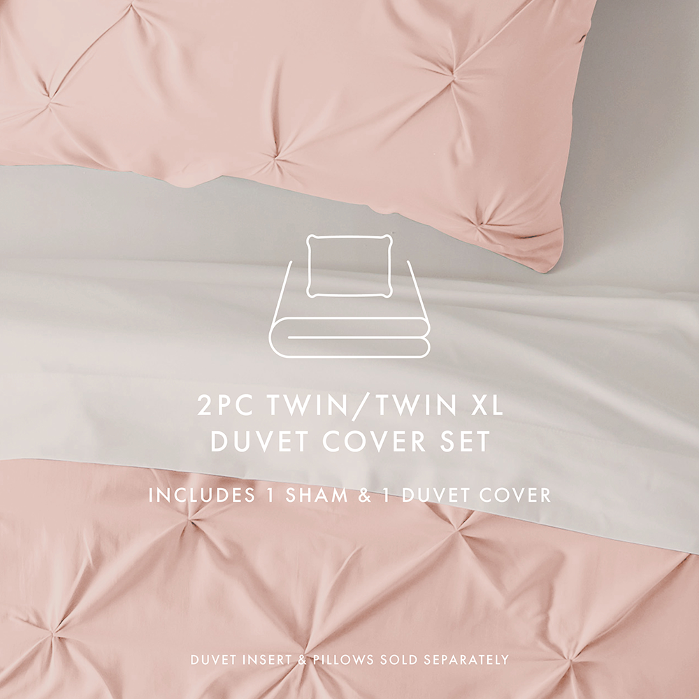 Pinch-Pleat 3-Piece Duvet Cover Set