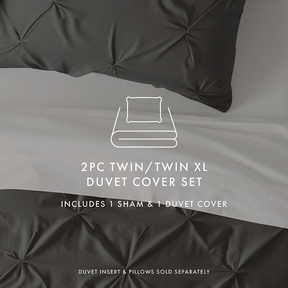 Pinch-Pleat 3-Piece Duvet Cover Set