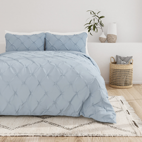 Pinch-Pleat 3-Piece Duvet Cover Set