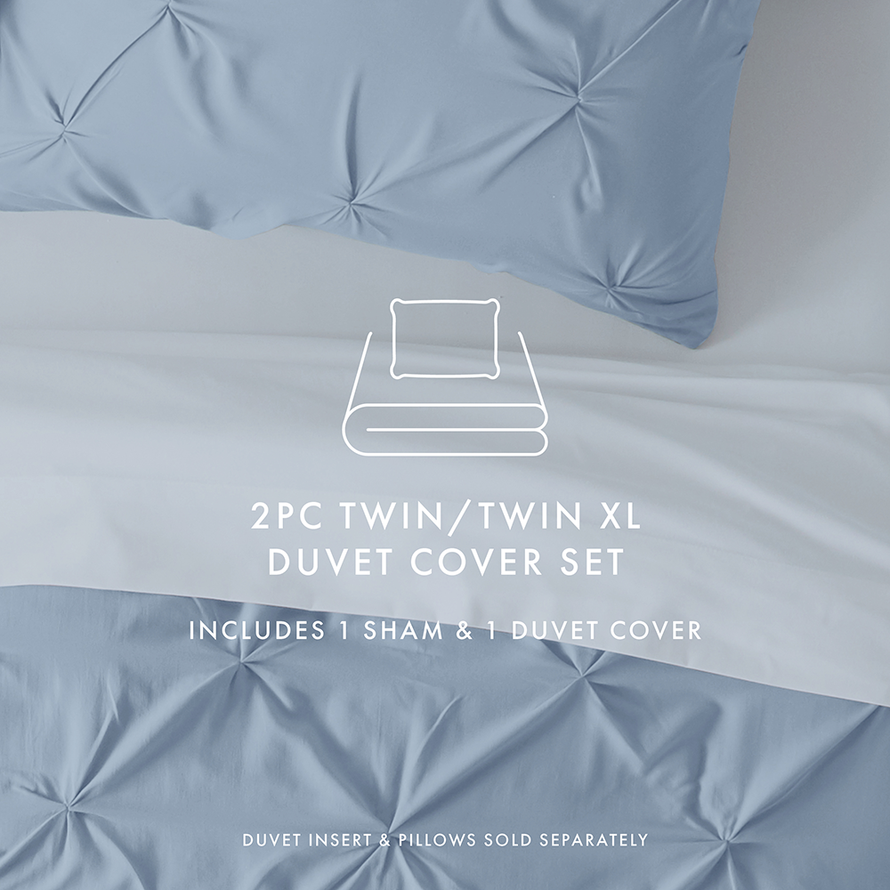 Pinch-Pleat 3-Piece Duvet Cover Set