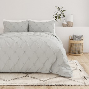 Pinch-Pleat 3-Piece Duvet Cover Set