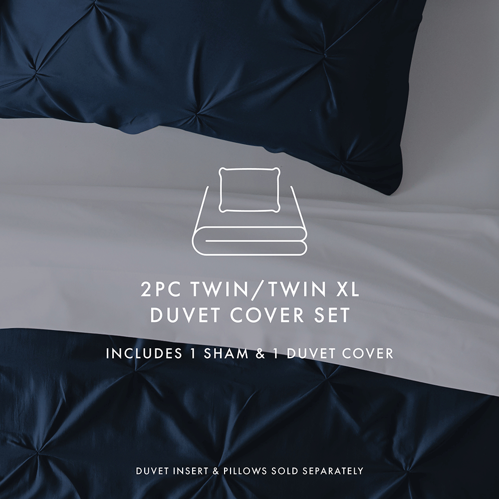 Pinch-Pleat 3-Piece Duvet Cover Set