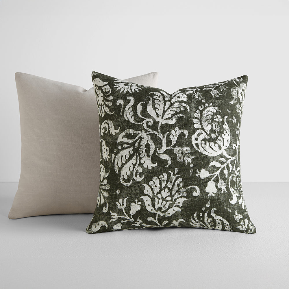 2-Pack Distressed Floral Décor Throw Pillows