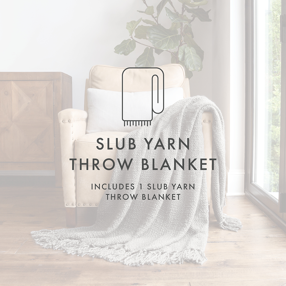 Slub-Yarn Throw Blanket