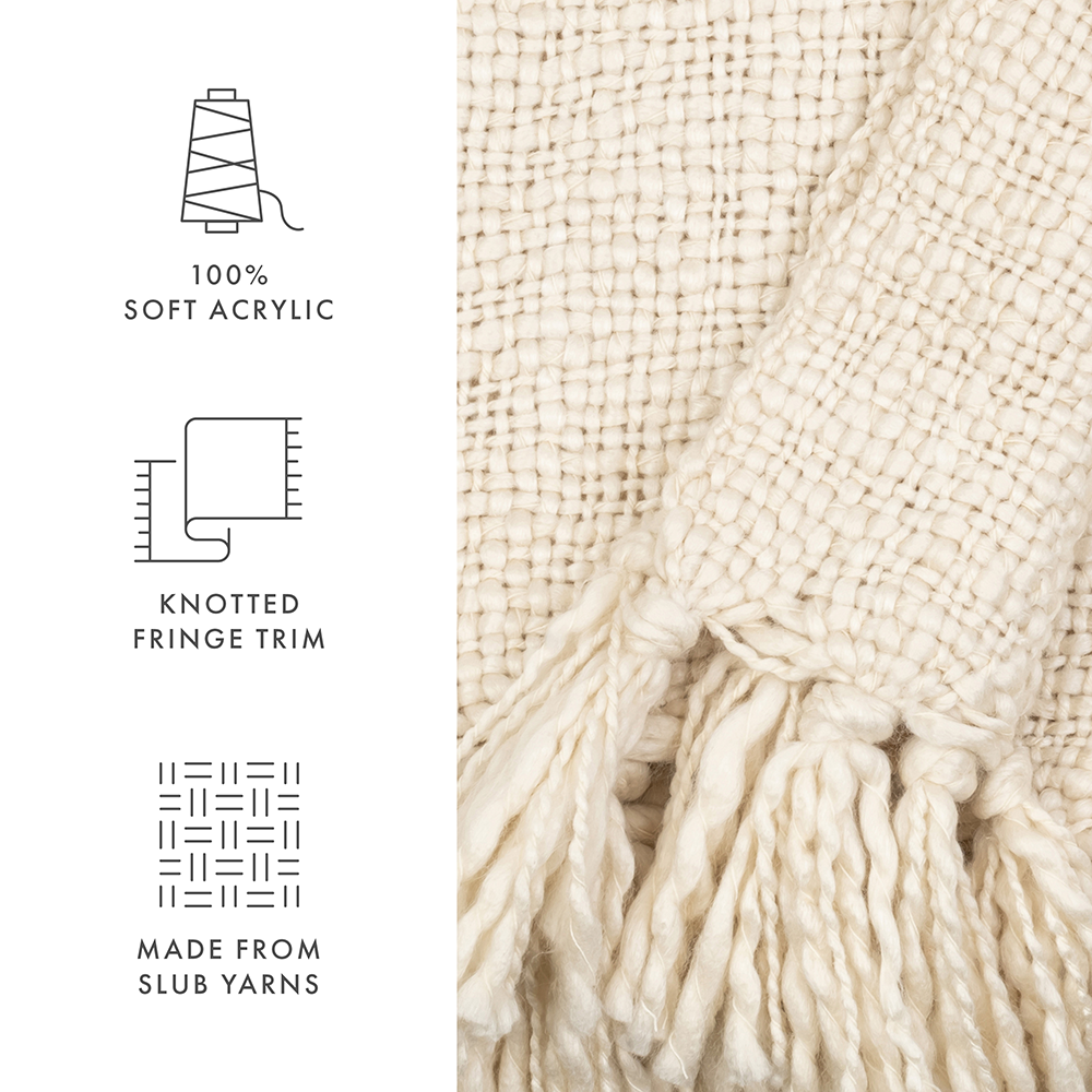 Slub-Yarn Throw Blanket