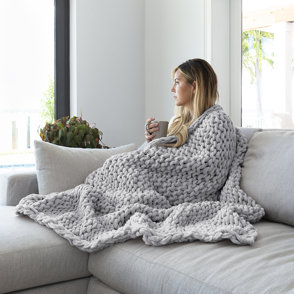 Oversized Chunky Knit Blanket