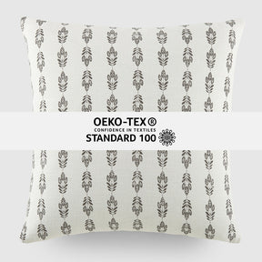 Folk Leaves Décor Throw Pillow