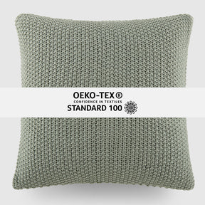 Seed Stitch Knit Throw Pillow Cover and Insert