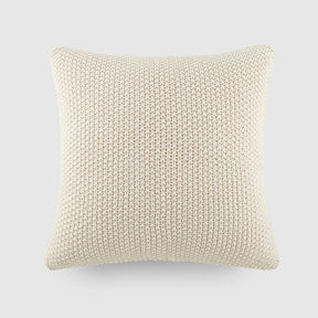 Seed Stitch Knit Throw Pillow Cover and Insert