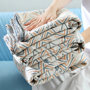 Cotton Striped Reversible Blanket Sofa Cover