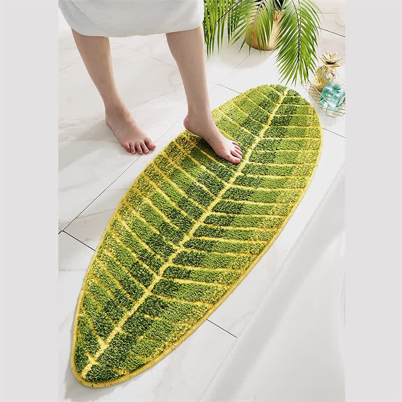 Green Banana Leaf Soft Door Rug