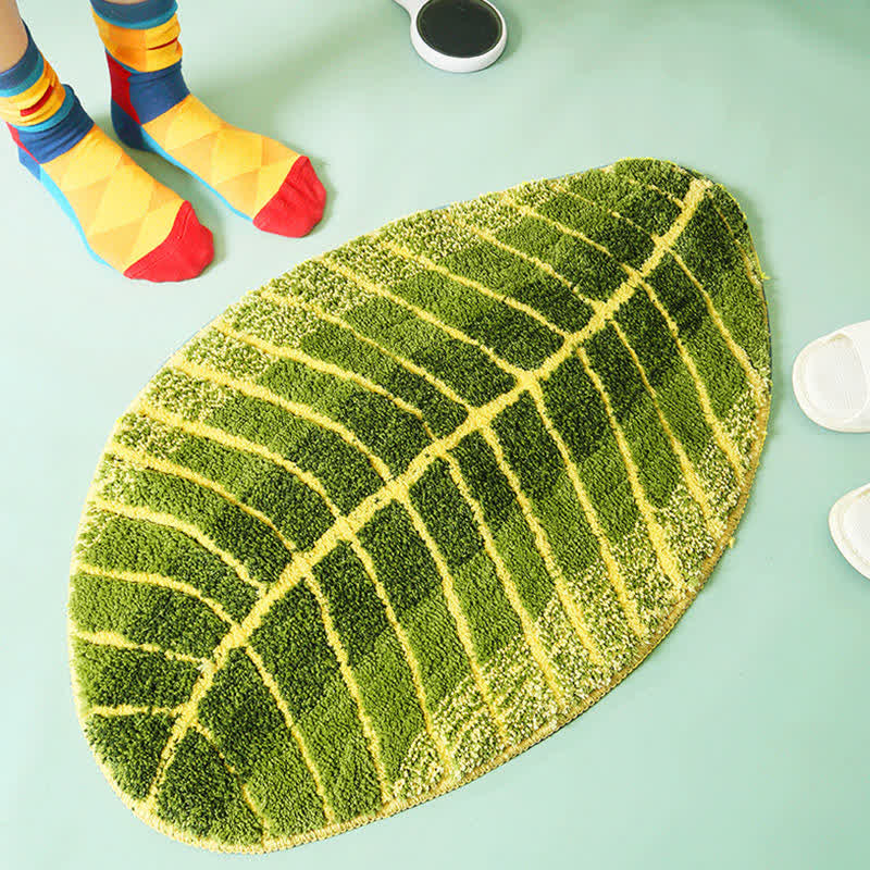 Green Banana Leaf Soft Door Rug