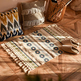 Bohemian Pattern Weave Entryway Tassels Rug