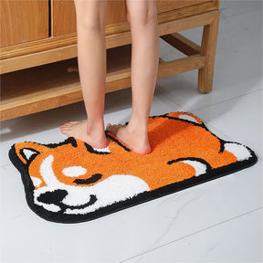 Cartoon Corgi Absorbent Decorative Bath Mat