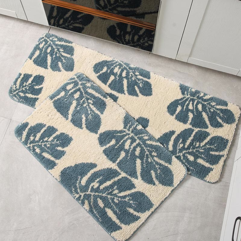 Leaves Print Anti-Slip Bathroom Rug