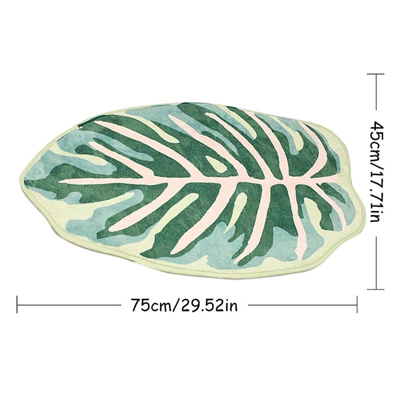 Leaf Shape Kitchen Carpet Entrance Doormat