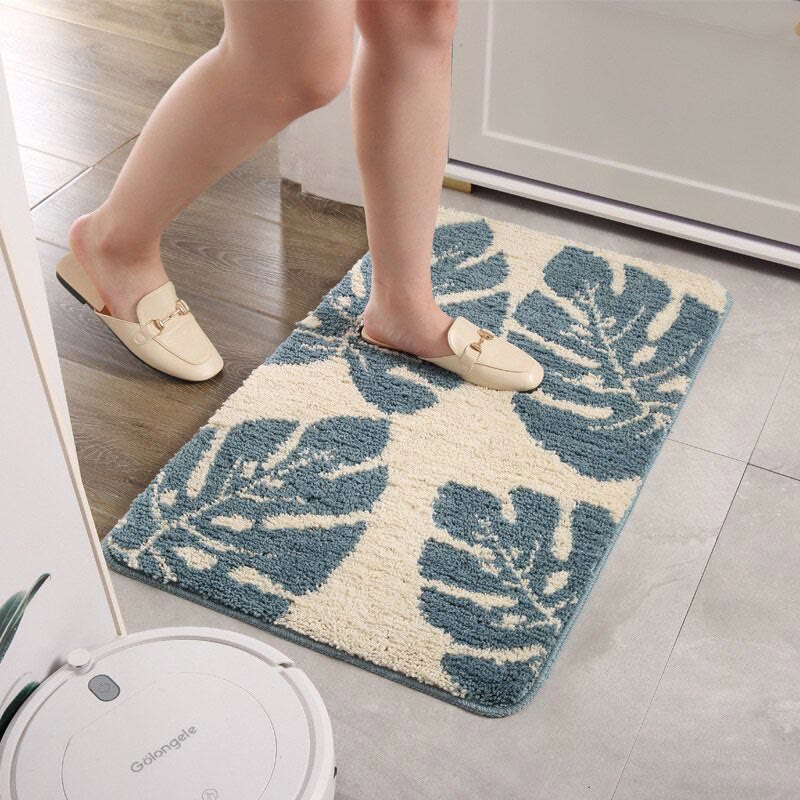 Leaves Print Anti-Slip Bathroom Rug